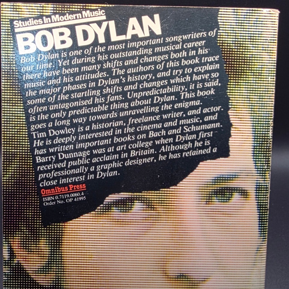 Bob Dylan Studies In Modern Music Book Tim Dowley Barry Dunnage Good - Picture 2 of 2